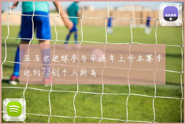 亚马尔进球参与率逐年上升本赛季达到73创个人新高
